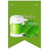 Drink & Be Merry Irish Wimpelkette (Erste Fahne)