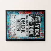 Drink Beer - Funny Vintage Ad Puzzle (Horizontal)