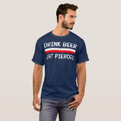 Drink Bier essen Pierogi Polen Flagge Polnisches G T-Shirt (Vorne ganz)
