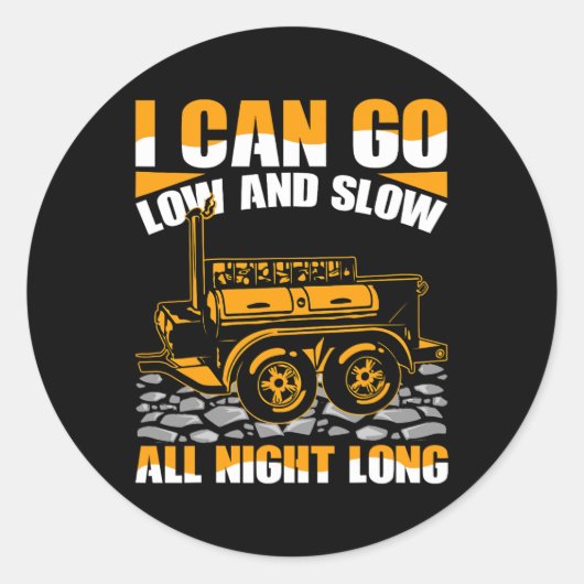 Drink Bier Rauch Grill Fleisch Pitmaster Grillen S Runder Aufkleber (Vorderseite)