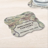 Drink Coasters Army OCP Camouflage Uniform Camofla Untersetzer (angewinkelt)