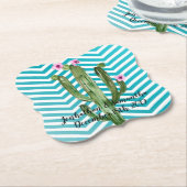 Drink Coasters Boho Cacti Cactus Sukkulente Böhmie Untersetzer (angewinkelt)