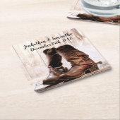 Drink Coasters Boots Country Rustic Western Wear B Rechteckiger Pappuntersetzer (angewinkelt)
