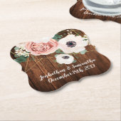 Drink Coasters Geometric Garden Rose Gold Barn Woo Untersetzer (angewinkelt)