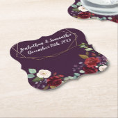 Drink Coasters Geometric Plum Lila Rose Gold Ge Untersetzer (angewinkelt)