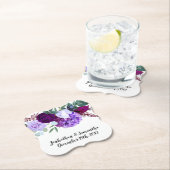 Drink Coasters Lavendel Hibiskus auf Weiß Untersetzer (Vor Ort)