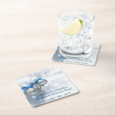 Drink Coasters Ornaments Schneeflocken Schneeflock Rechteckiger Pappuntersetzer (Vor Ort)