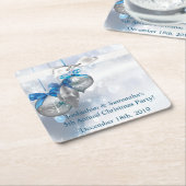 Drink Coasters Ornaments Schneeflocken Schneeflock Rechteckiger Pappuntersetzer (angewinkelt)