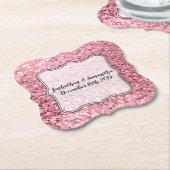 Drink Coasters Rose Gold Glitzer Untersetzer (angewinkelt)