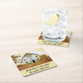 Drink Coasters Sunset Barn Country Rustic Field Ha Rechteckiger Pappuntersetzer (Vor Ort)