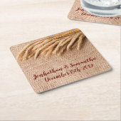 Drink Coasters Weizen auf Burlap Sack Land Rustika Rechteckiger Pappuntersetzer (angewinkelt)