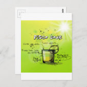 Drink Cocktail Rezept Postkarte (Vorne/Hinten)