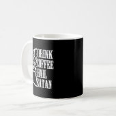 Drink Coffee Hail Satan Kaffeetasse (Vorderseite Links)