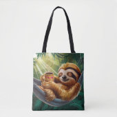 Drink Coffee Niedlich Sloth Tasche (Vorderseite)