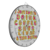 Drink Coffee Rett Lives & Take Selfy Art Print Dartscheibe (Vorderseite Links)