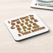 Drink Coffee Rett Lives & Take Selfy Art Print Getränkeuntersetzer (Linke Seite)