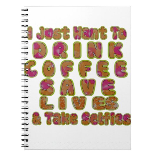 Drink Coffee Rett Lives & Take Selfy Art Print Notizblock (Vorderseite)