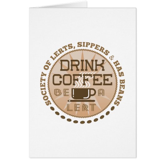 Drink Coffee - Sei eine leere vertikale Karte. (Vorne)