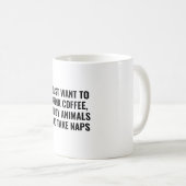 Drink Coffee Study Animal Funny Zoology Student Kaffeetasse (VorderseiteRechts)