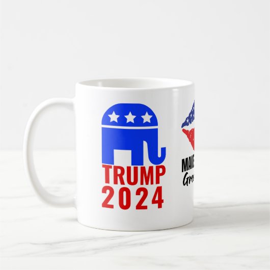 Drink Coffee, Support Trump 2024! Kaffeetasse (Links)