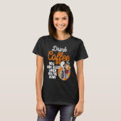 Drink Coffee You Can Sleep When Dead Women Pirate T-Shirt (Vorne ganz)