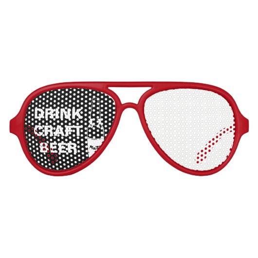Drink Craft Beer Sonnenbrille (Vorderseite)
