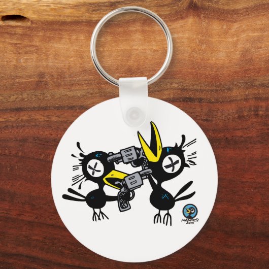 Drink Crow POW! Schlüsselkette Schlüsselanhänger (Vorderseite)