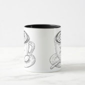 Drink der neuesten Art , handgezeichnet Tasse (Zentrum)