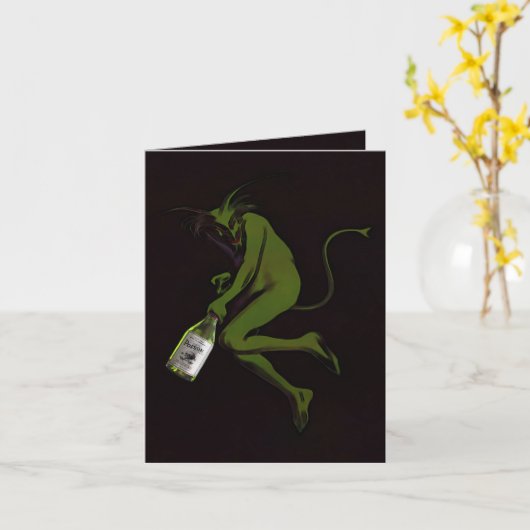 Drink Devil ~ Card Gruß / Note Karte (Gelbe Blume)