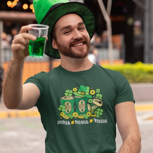 Drink Drank Drunk Funny St Patrick's Day Beer T-Shirt