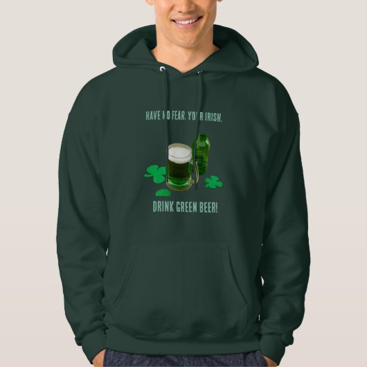 Drink Green Beer T-Shirt Hoodie (Vorderseite)