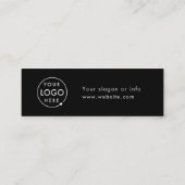 Drink-Gutschein | Black Event Logo Card Mini Visitenkarte (Rückseite)