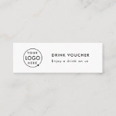 Drink-Gutschein | Company Event Logo Card Mini Visitenkarte (Vorderseite)