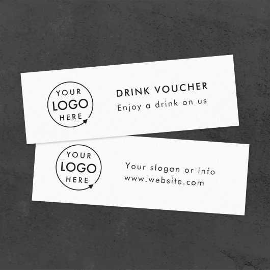 Drink-Gutschein | Company Event Logo Card Mini Visitenkarte
