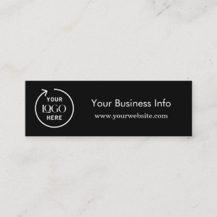 Drink-Gutschein   Minimalistisches Schwarz Mini Visitenkarte