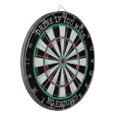 Drink If You Miss – No Excuses Dartboard Dartscheibe (Vorderseite Links)