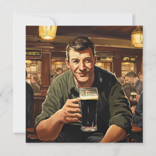 Drink in einem Pub in Dublin Feiertagskarte