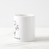 Drink in Peace Introvert Coffee Grumpy Cat Tasse (Mittel)