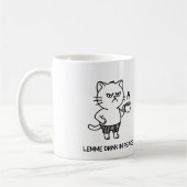 Drink in Peace Introvert Coffee Grumpy Cat Tasse (Links)