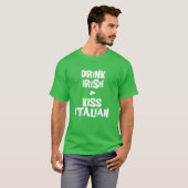 Drink Irish Kiss Italienischer Grüner T - Shirt (Vorne ganz)