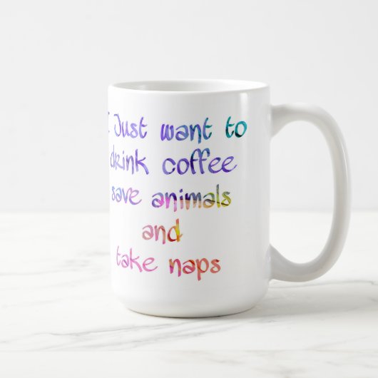 Drink Kaffee Rettend Tiere nehmen Nickerchen Tiere Kaffeetasse (Rechts)
