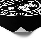 Drink Like A Campbell Shamrock St Patricks Day Poster (Ecke)