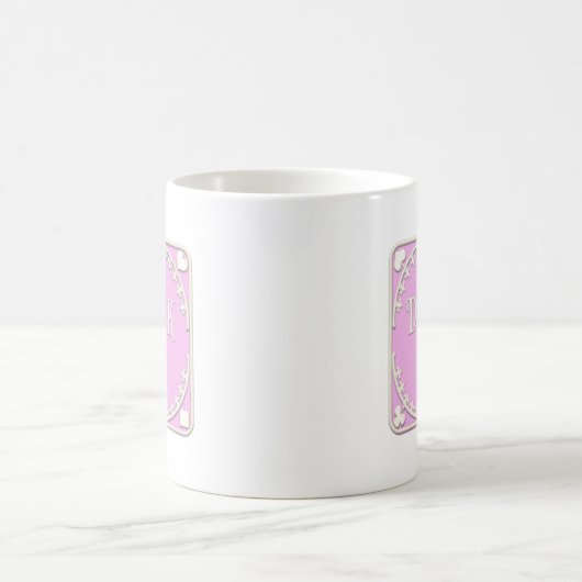 "Drink Me" Abenteuer im Wunderland Rosa Emblem Kaffeetasse (Mittel)