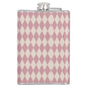 Drink Me Alice im Wunderland Green Mauve Checkered Flachmann (Rückseite)