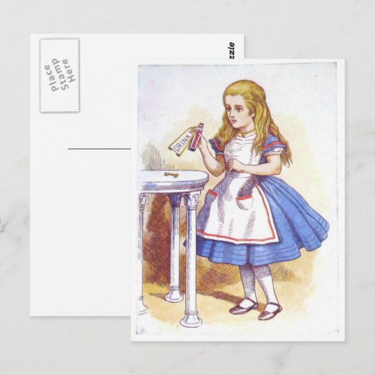 Drink Me, Alice! Postkarte (Vorne/Hinten)