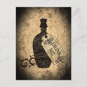 Drink Me Bottle Postkarte