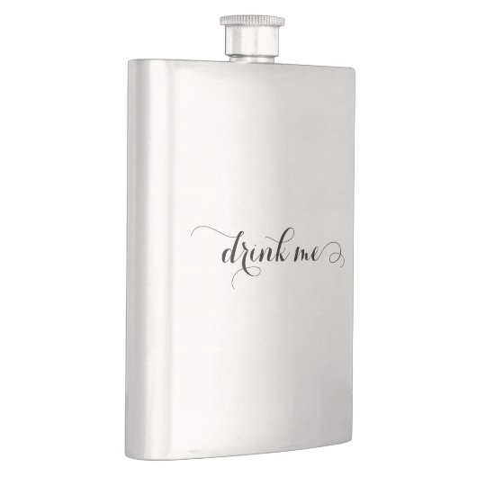 Drink Me Elegante Script Flask Flachmann (Rechts)