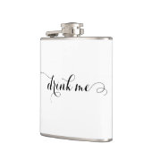 Drink Me Elegante Script Flask Flachmann (Links)