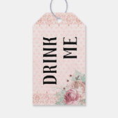 "Drink Me" Pinselstrich und Minze Alice im Wunderl Geschenkanhänger (Rückseite)