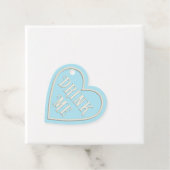 "Drink Me" Tee Party Blue Heart Personalisiert Geschenkanhänger (Beispiel)